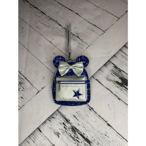 2020 Disney Wish Come True Blue Loungefly Mini Wristlet Stars Make A Wish